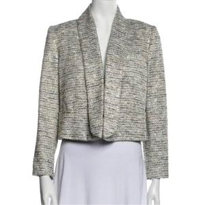 ALICE + OLIVIA Cropped Jacket Gold Foil Detail Size Small dressy stylish